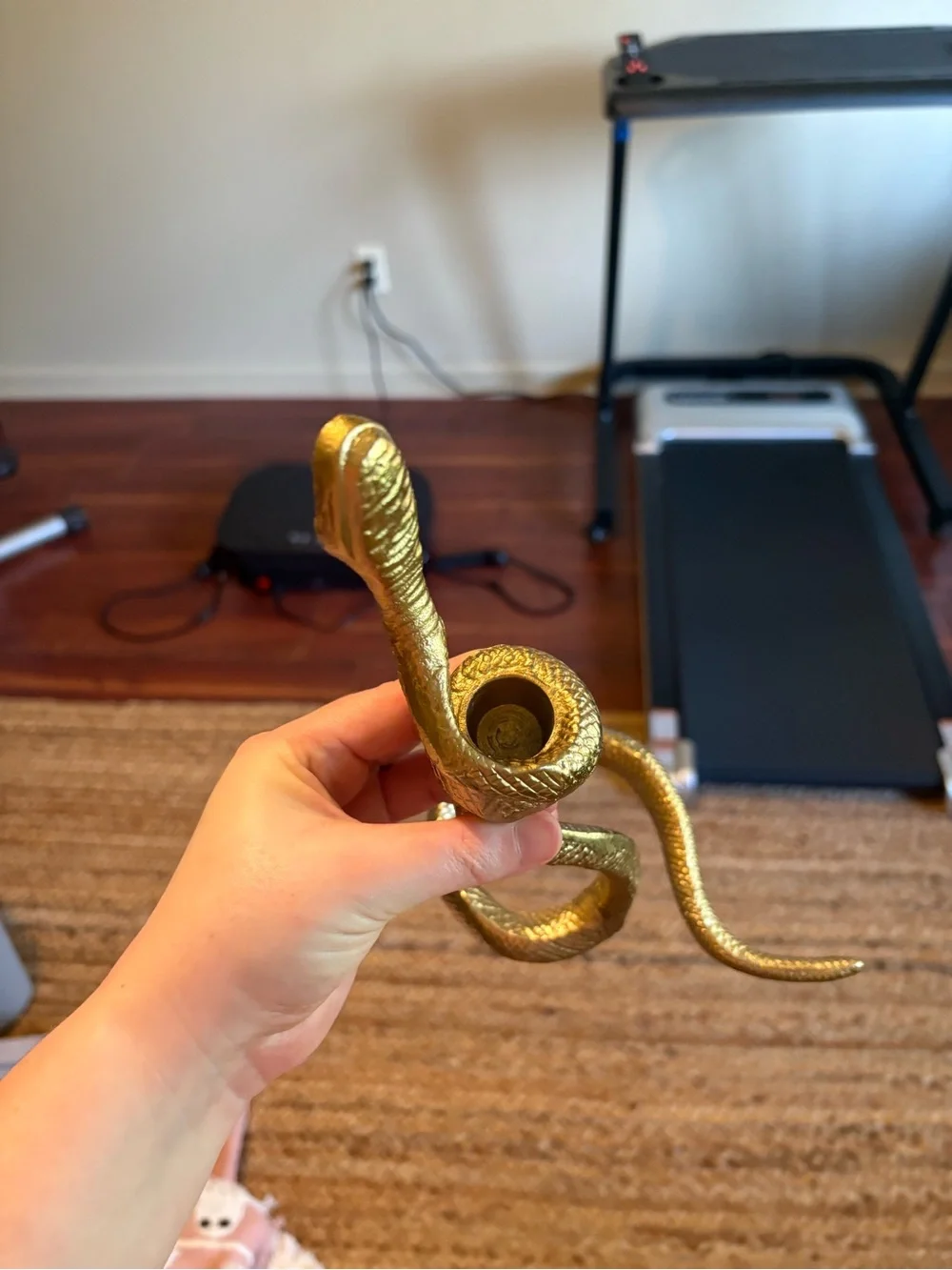 Snake candle holder